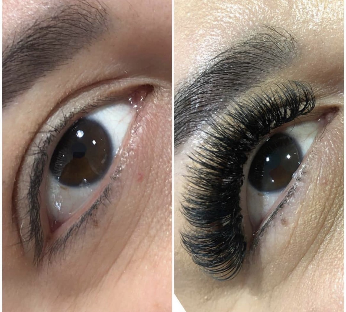Antes e depois publicado no perfil do studio