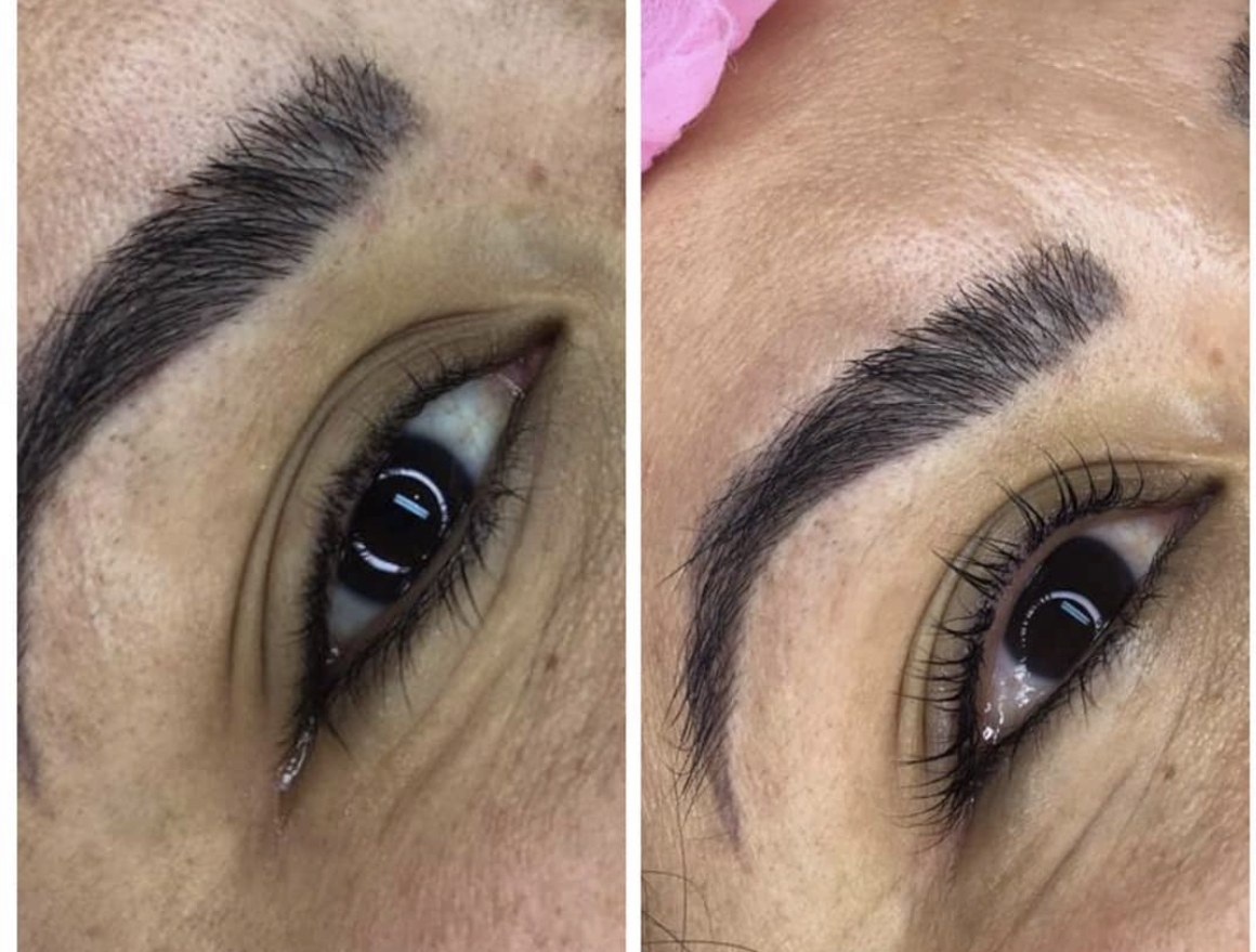 Antes e depois publicado no perfil do studio